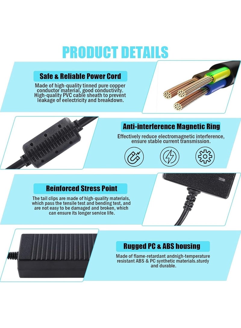 BEST ONE AC 100-240V to DC 12V 10A Power Supply Adapter Converter Transformer 12 Volt 10 Amp 120W with 5.5mm x 2.5mm /2.1mm DC Output Jack for 5050 3528 LED Strip Light CCTV Cameras 3D Printer - Image 3